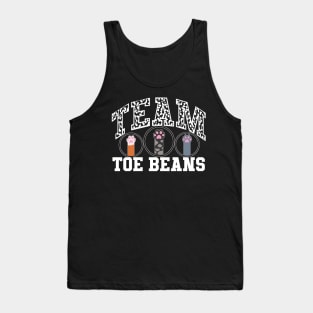 Team Toe Beans Cat Person Football Paws Tank Top